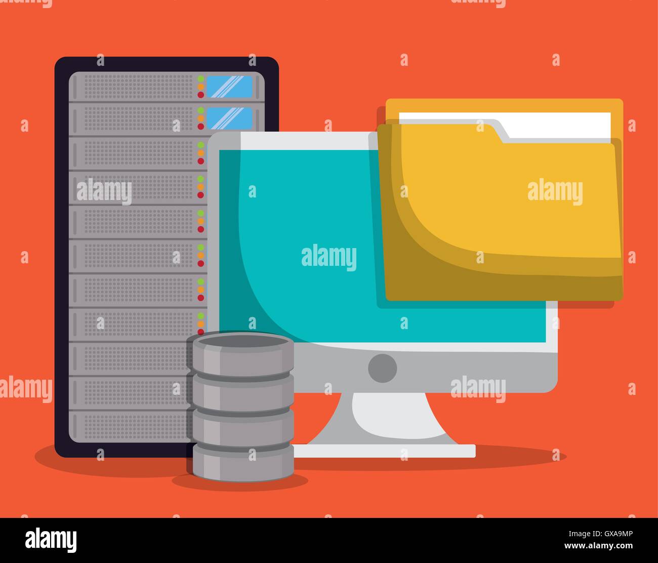 Data center and web hosting design Stock Vector Image & Art - Alamy