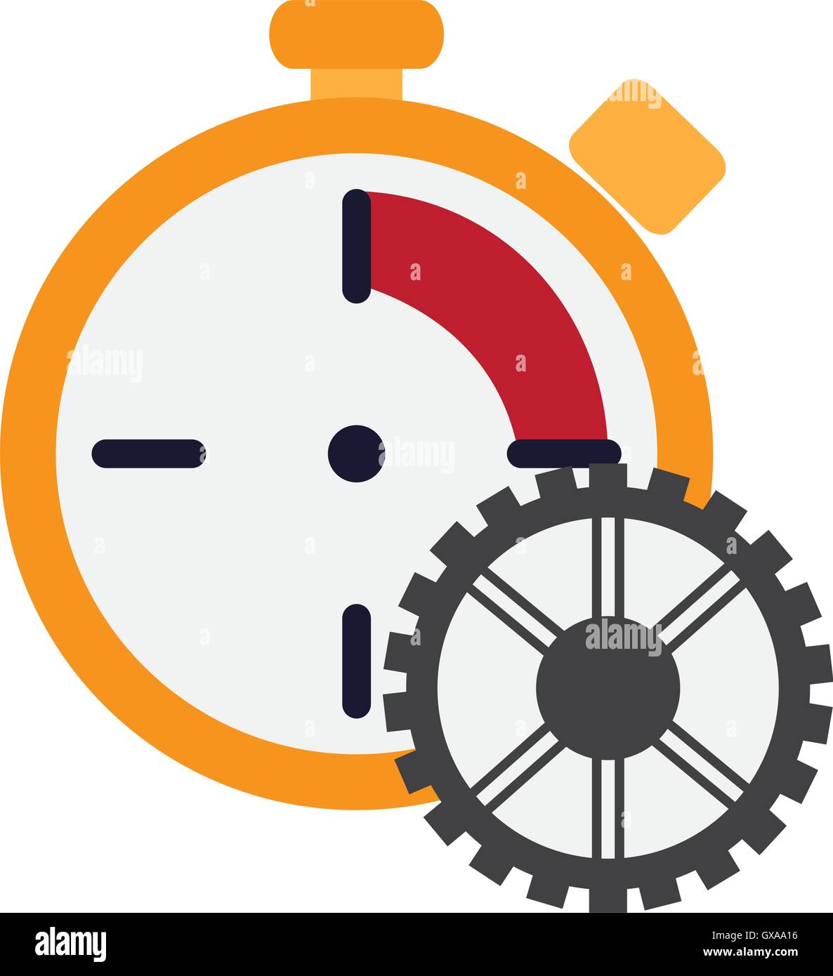 chronometer and gear icon Stock Vector Image & Art - Alamy