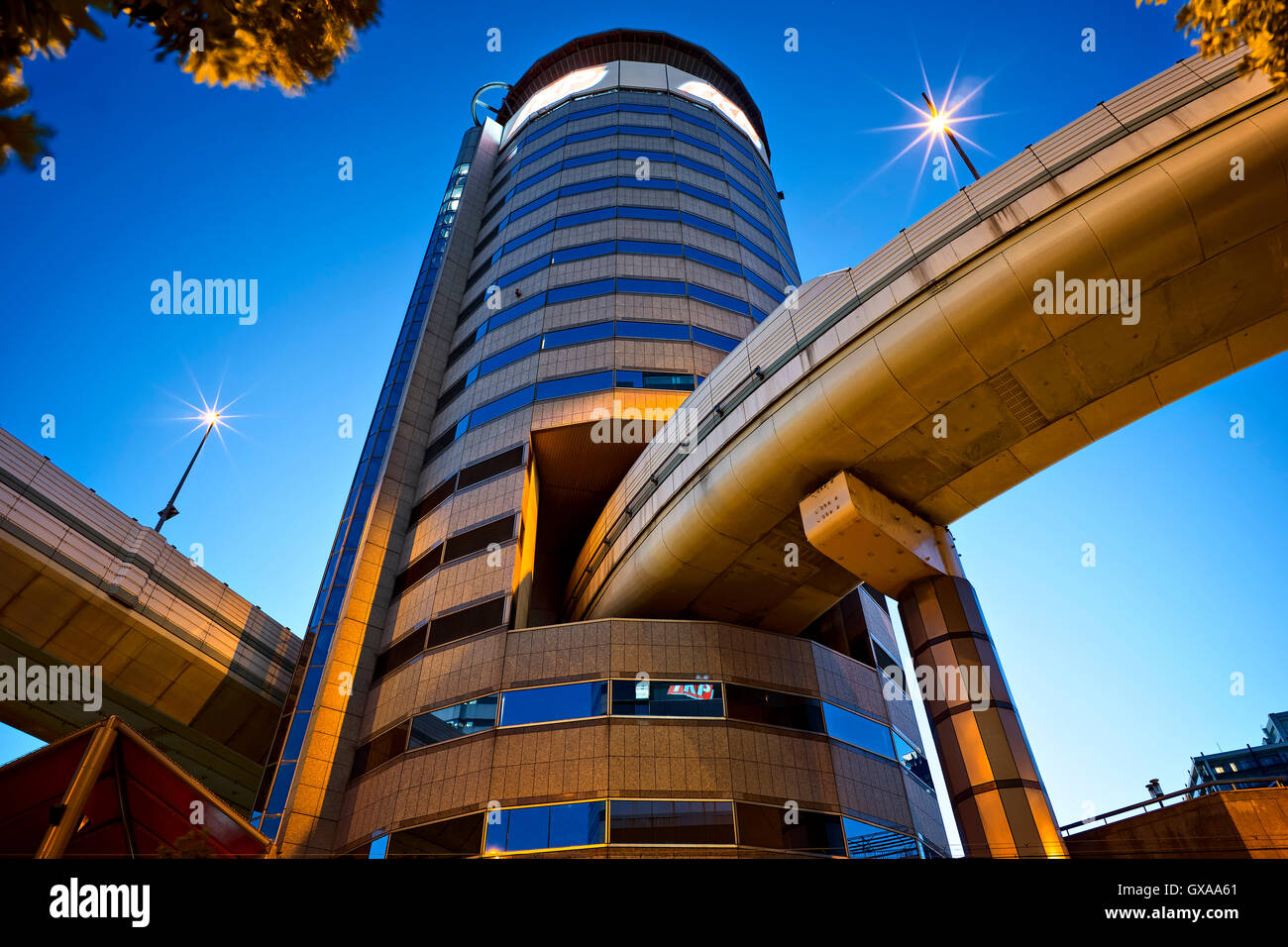 Japan, Honshu island, Kansai, Osaka, Tower Gate Building. Stock Photo