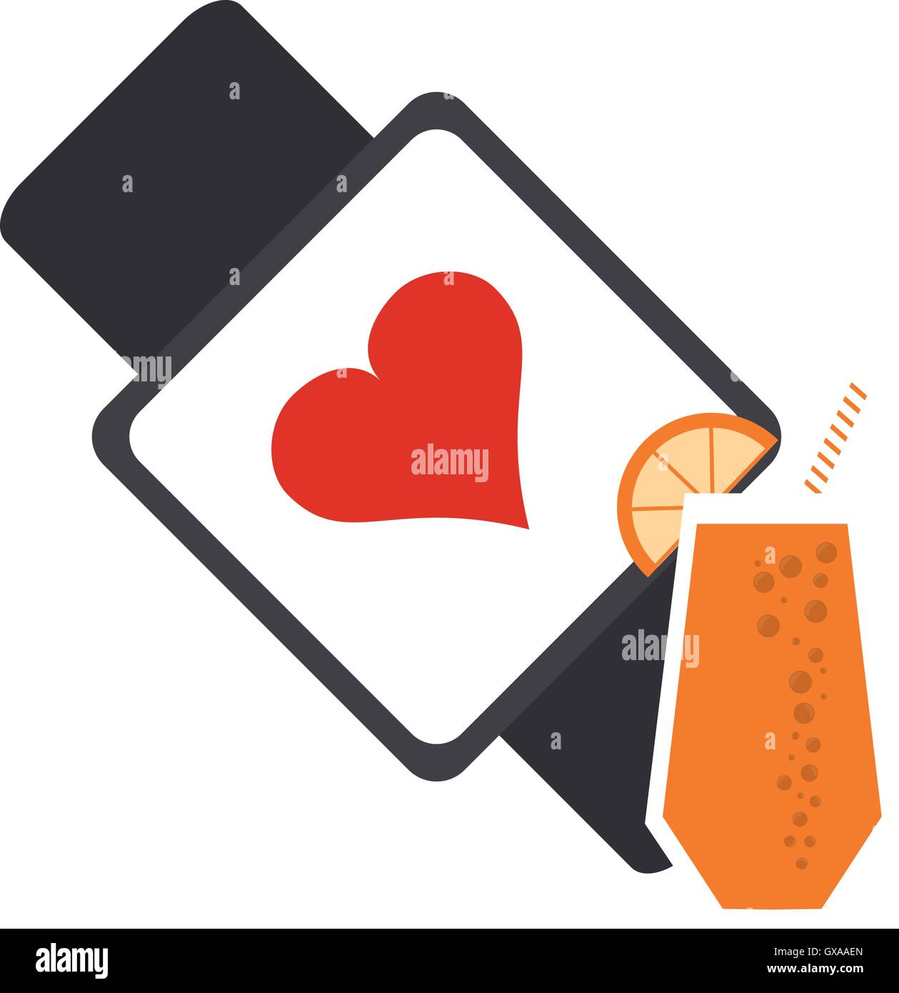 heart rate wrist monitor and juice icon Stock Vector Image & Art - Alamy