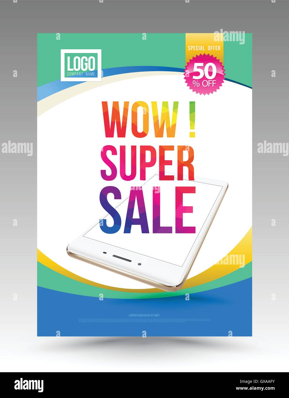 5th day sale poster. Sale and discounts advertising template. Vector illustration. Sale banner. Sale discount special offer. Stock Vector