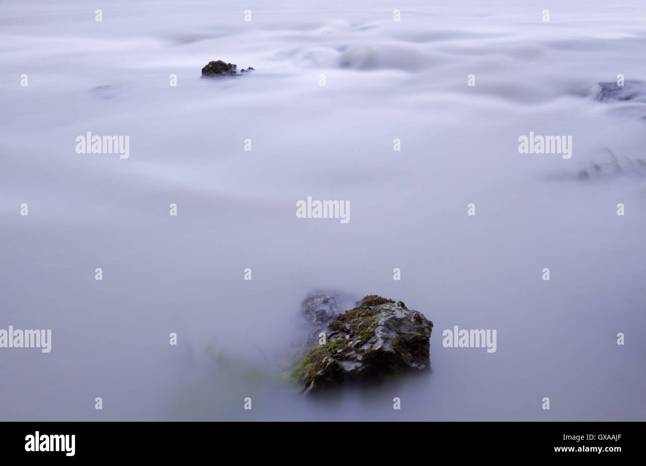 An abstract nature nackground: water surface of the Katun river that flows through the Altai mountains (Russia). Stock Photo