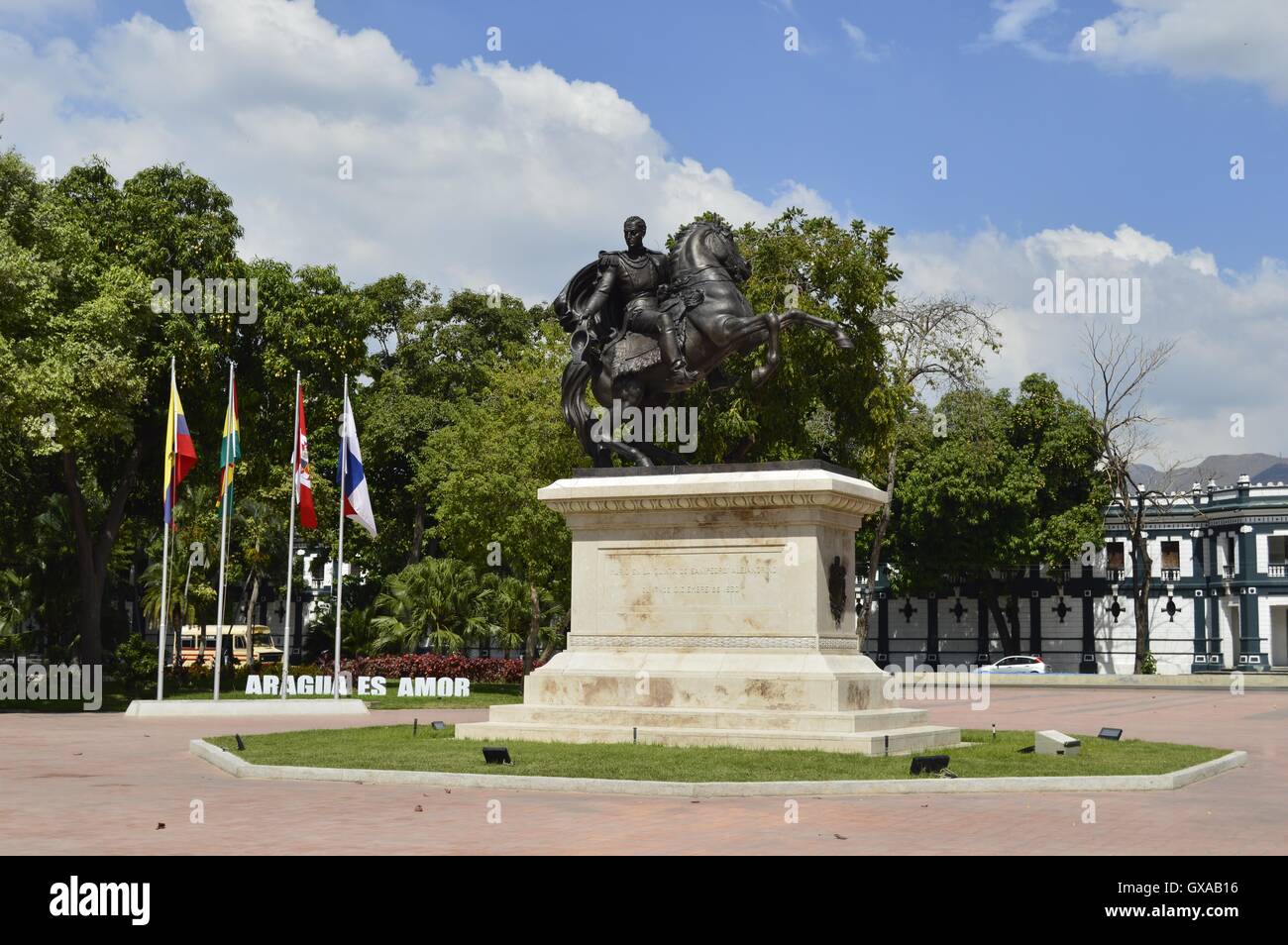 Simon Bolivar Square, in Maracay, Venezuela. Stock Photo