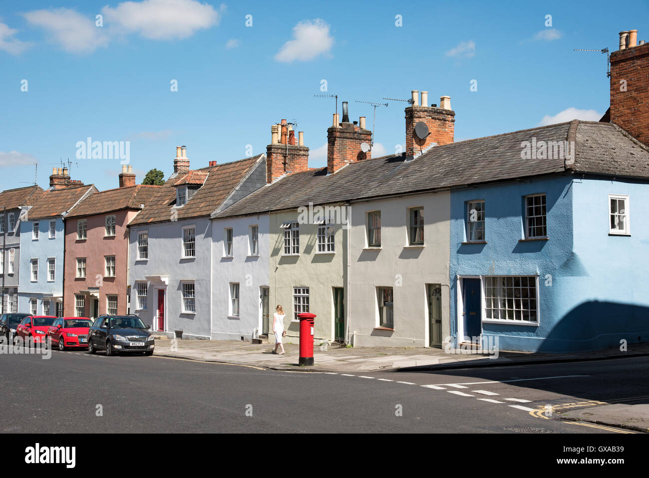 Devizes Wiltshire England UK - Old terraced houses in this English ...