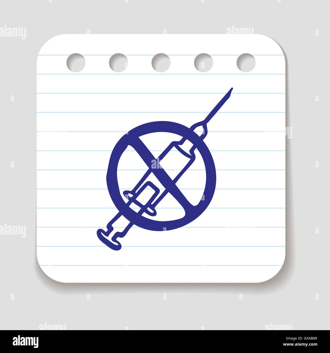 Syringe needle vector line Stock Vector Images - Alamy