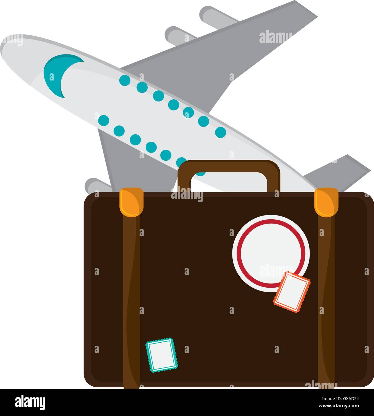 suitcase and airplane icon Stock Vector Image & Art - Alamy