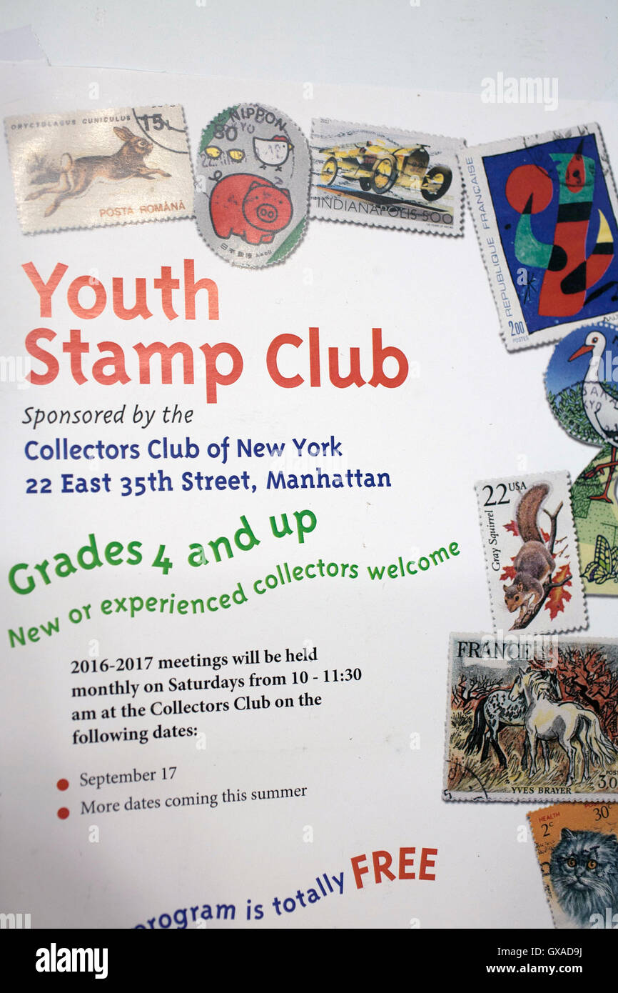 Poster at World Stamp ShowNY 2016 international celebration of stamp