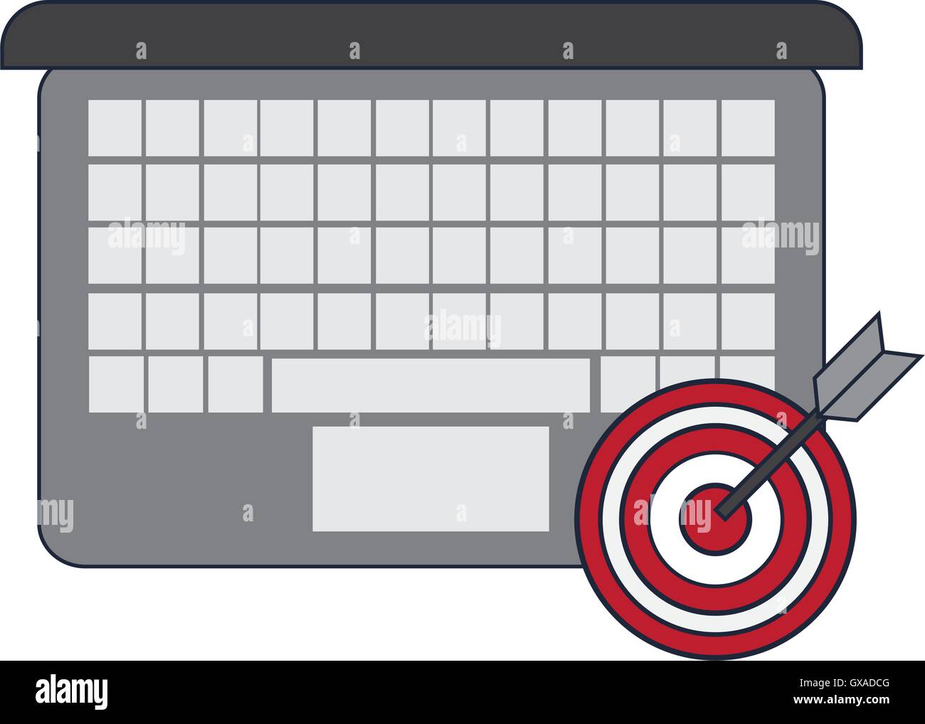 computer and bullseye icon Stock Vector Image & Art - Alamy