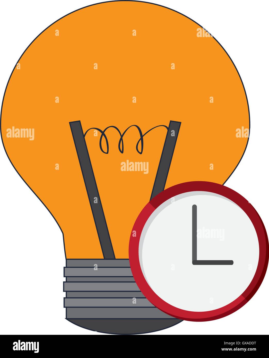 regular lightbulb and clock icon Stock Vector Image & Art Alamy