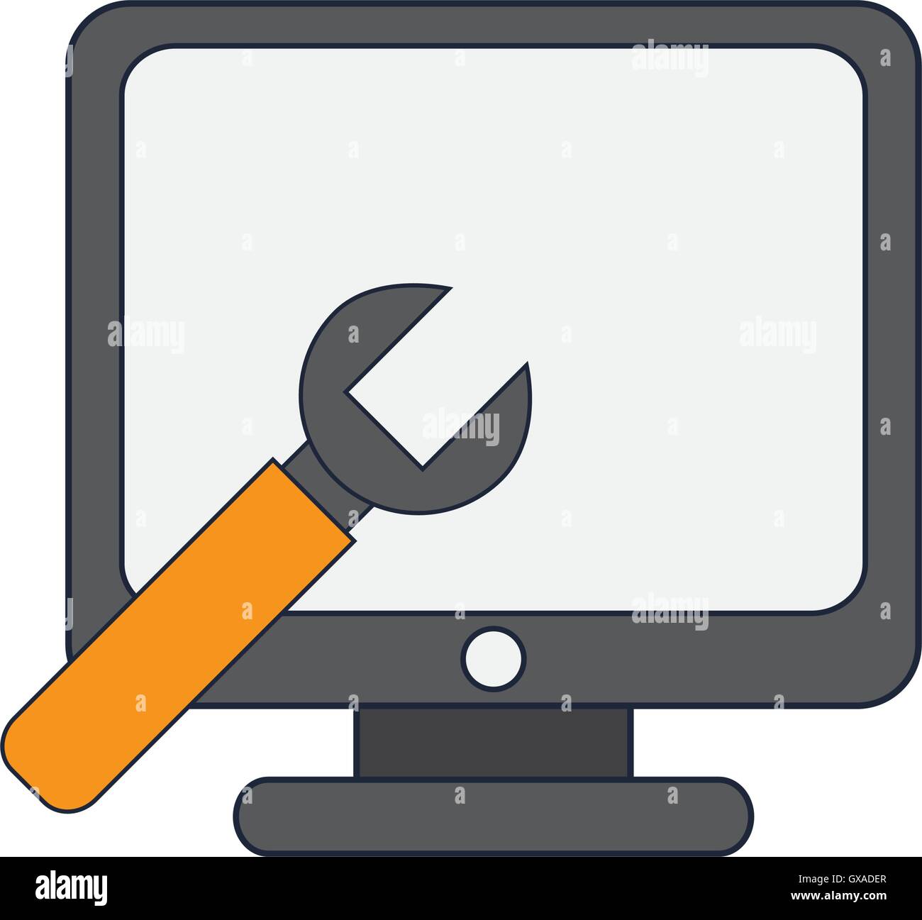 computer and screwdriver icon Stock Vector Image & Art - Alamy