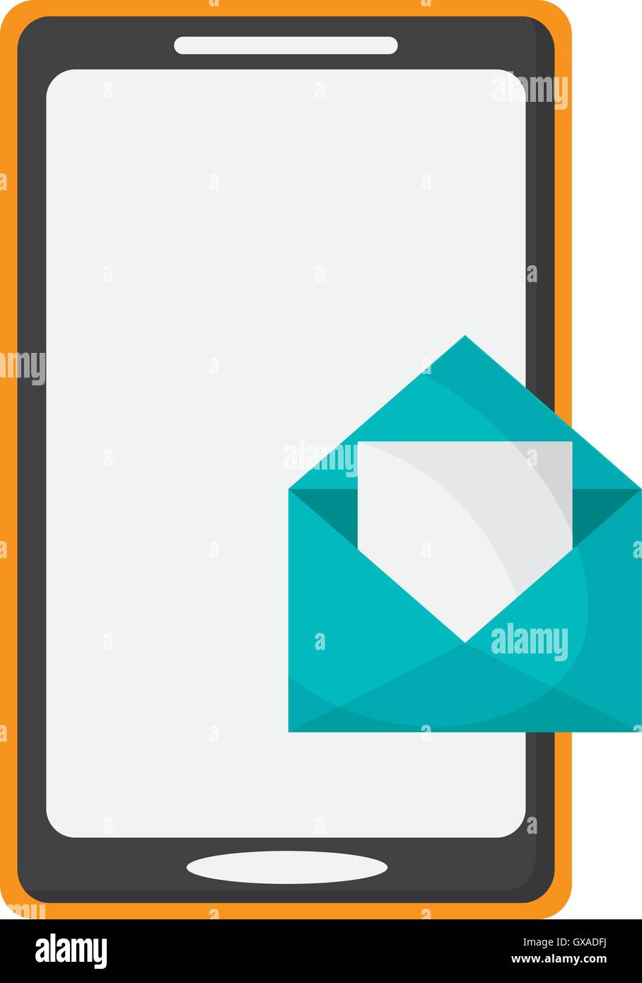 modern cellphone and envelope icon Stock Vector Image & Art - Alamy