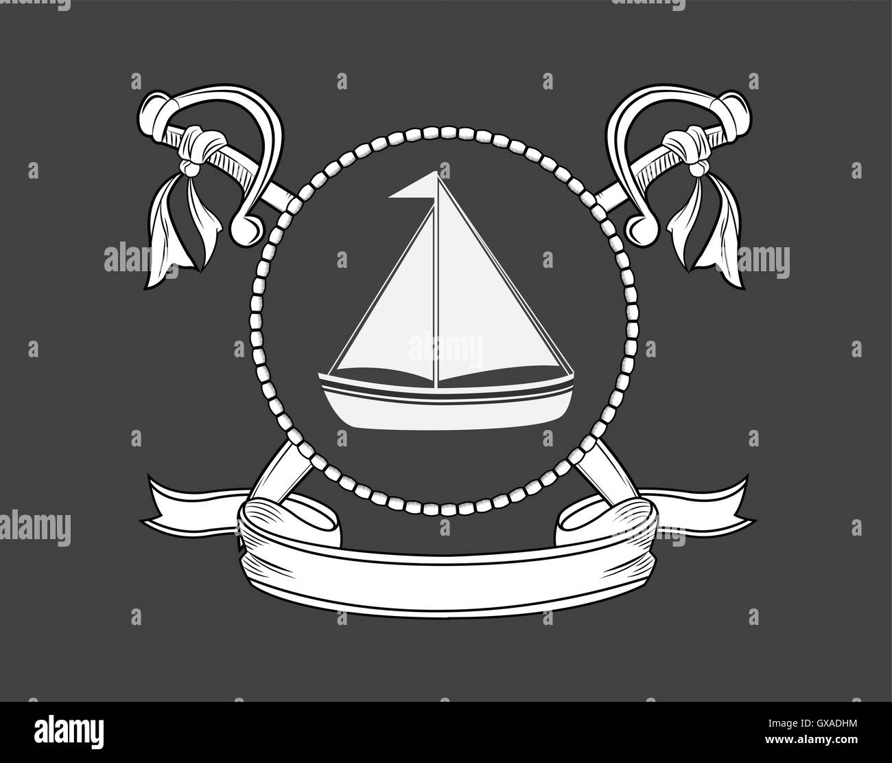 sail boat emblem image Stock Vector Image & Art Alamy