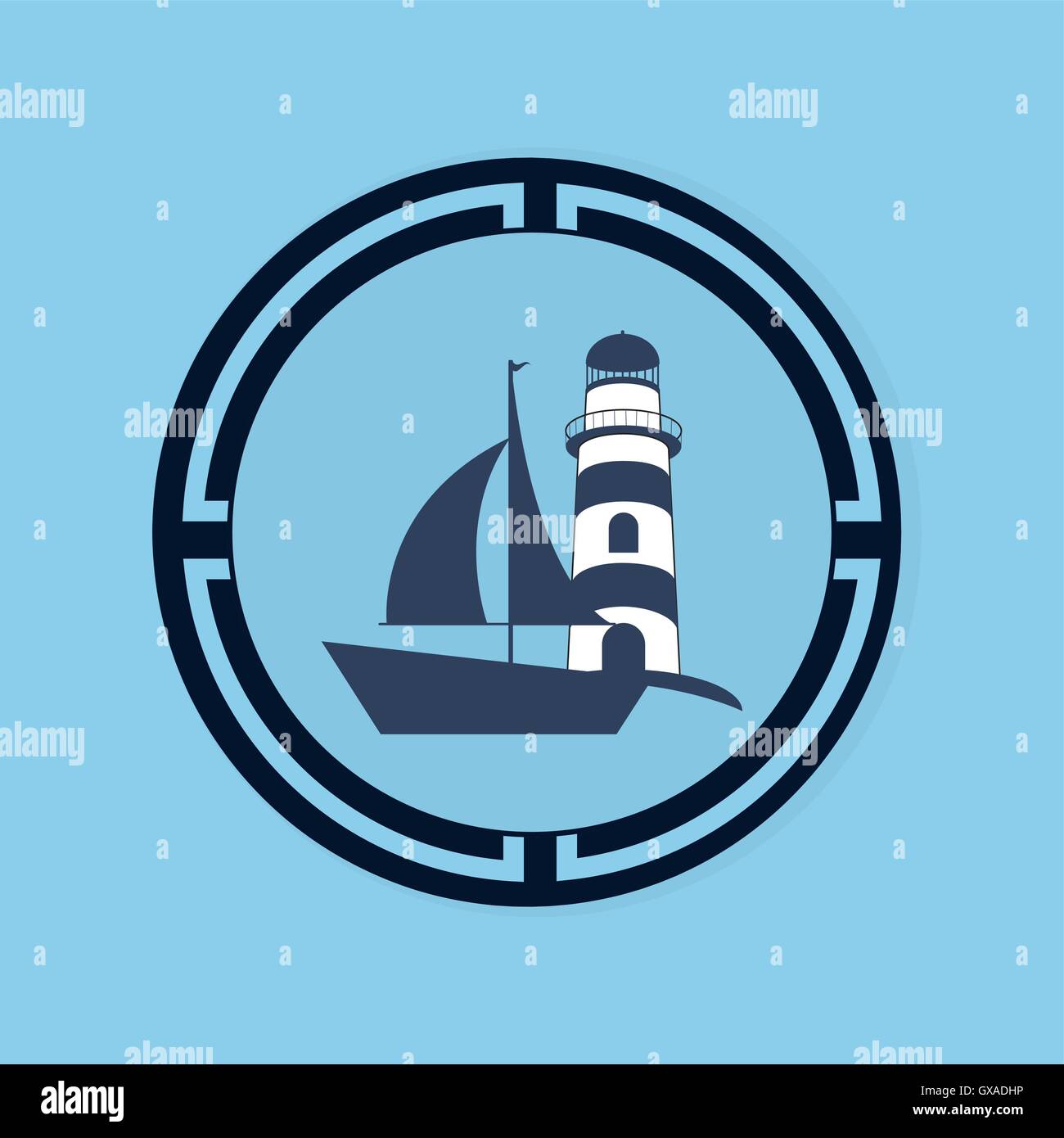 sail boat emblem image Stock Vector Image & Art - Alamy