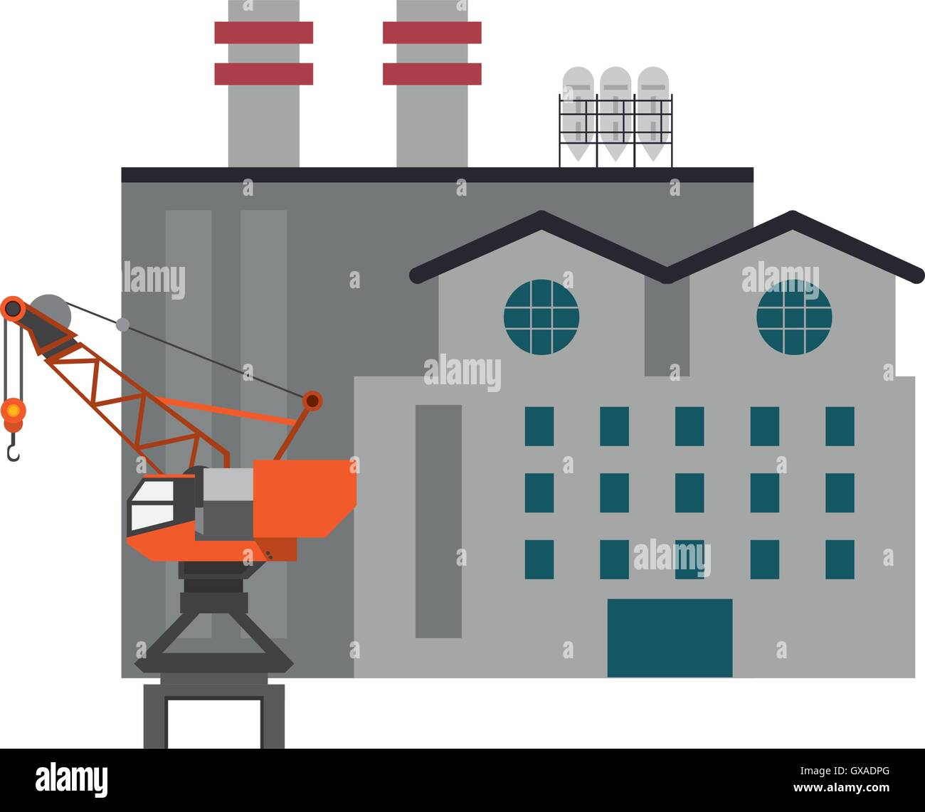 factory and industrial crane icon Stock Vector Image & Art - Alamy