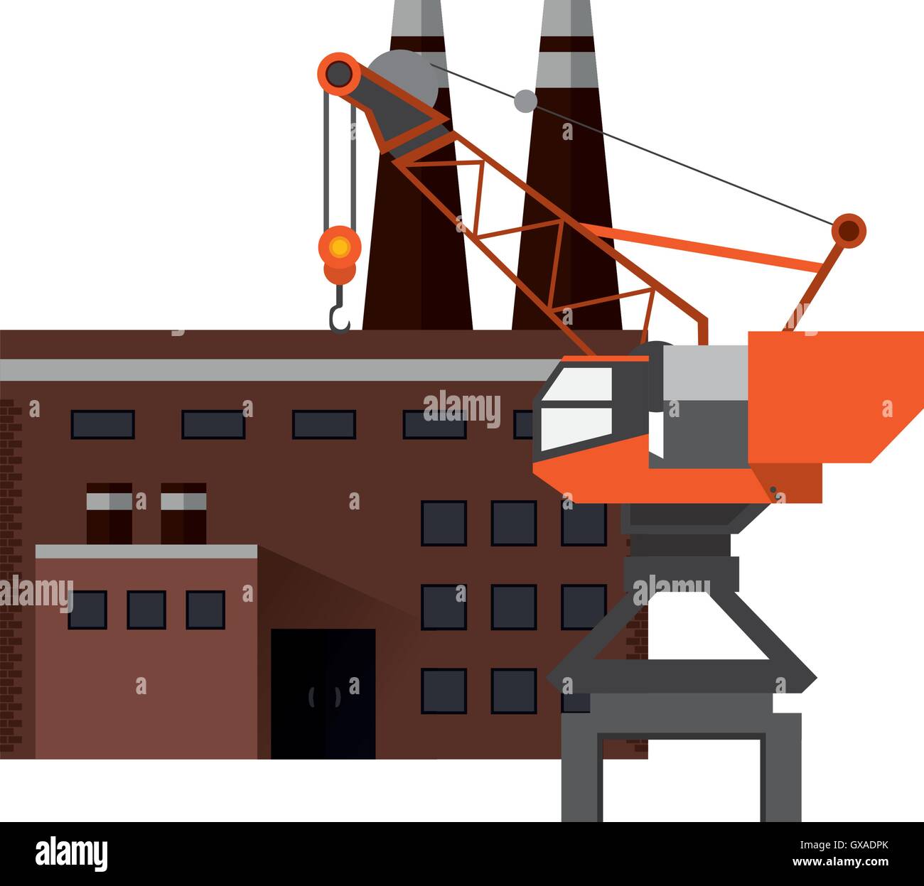 factory and industrial crane icon Stock Vector Image & Art - Alamy