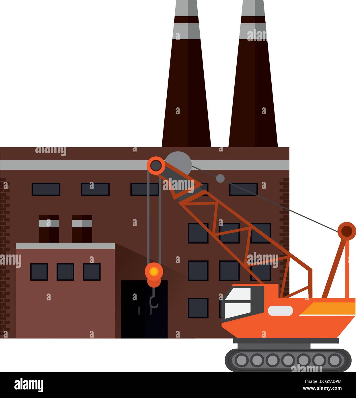 Factory overhead crane Stock Vector Images - Alamy