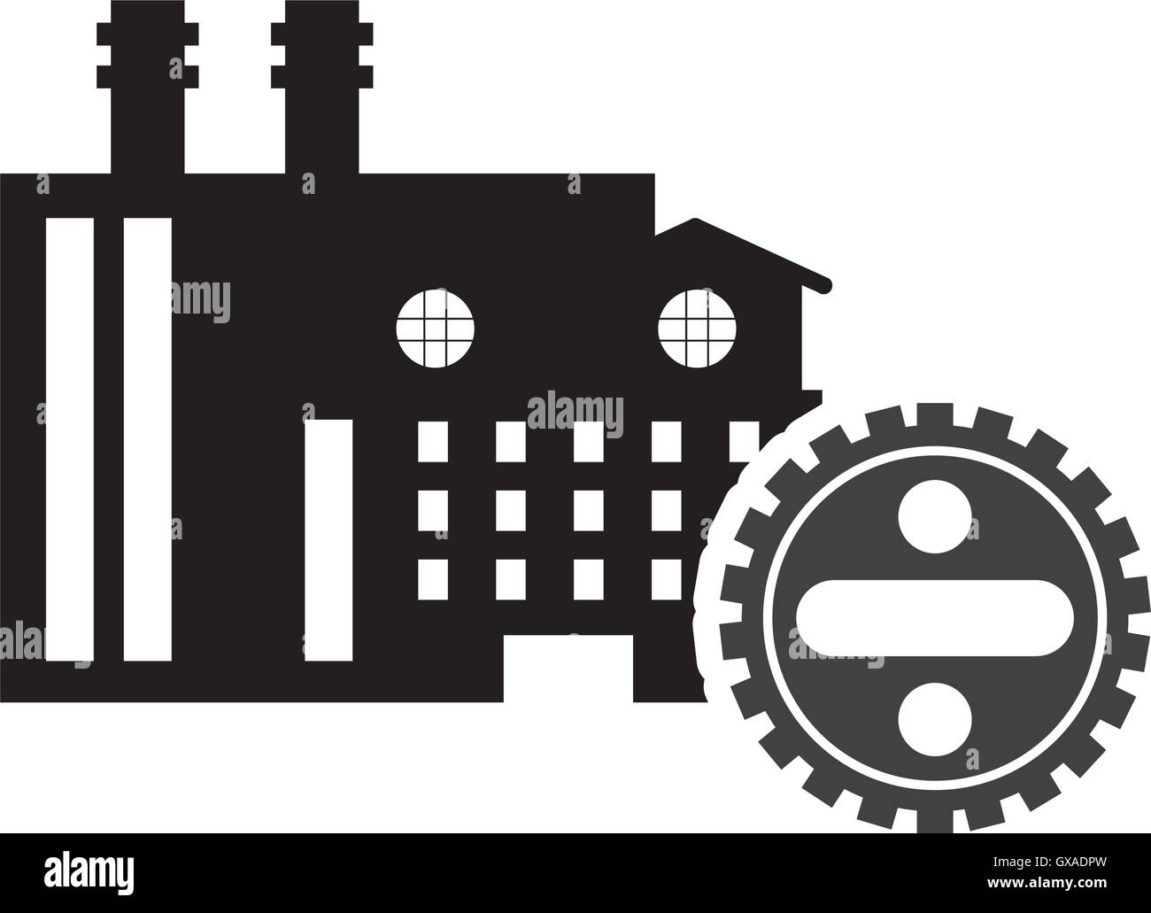 factory and gear icon Stock Vector Image & Art - Alamy