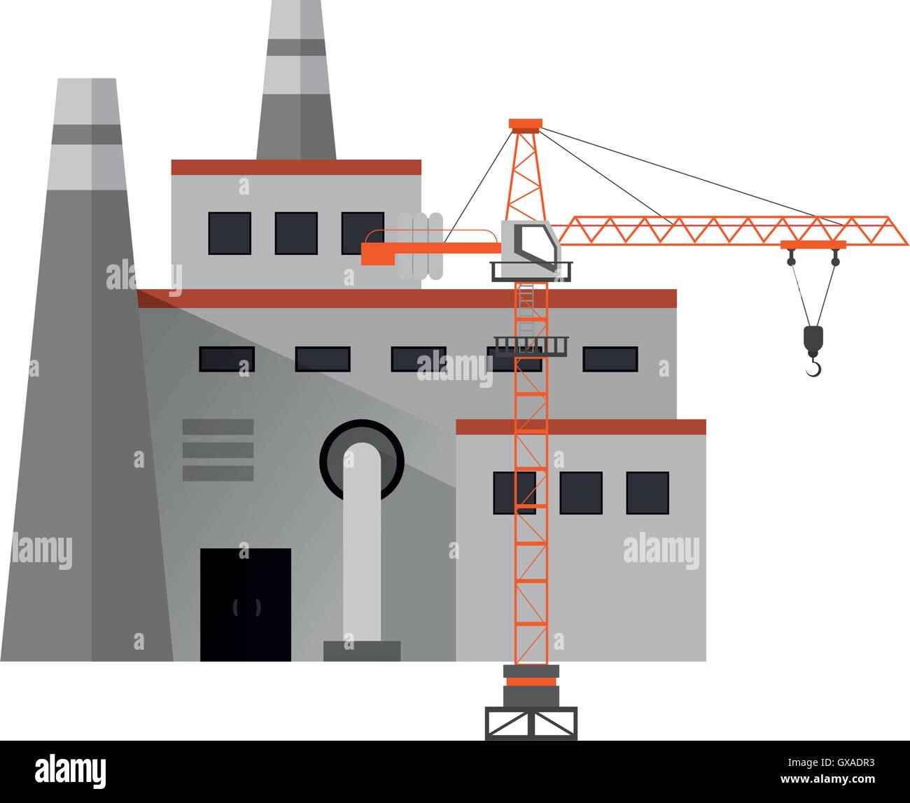 factory and industrial tower crane icon Stock Vector Image & Art - Alamy