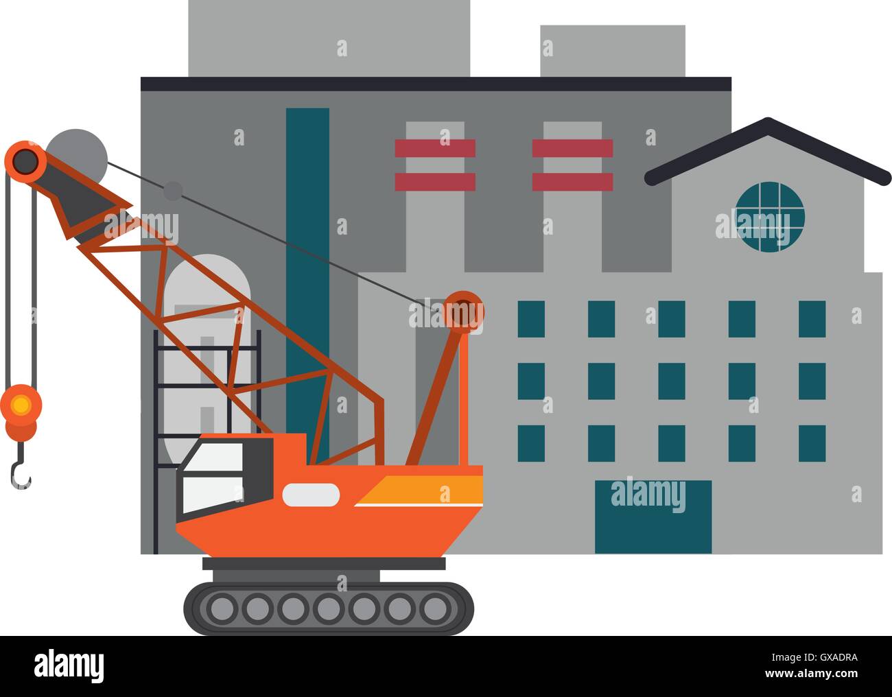 factory and mobile crane icon Stock Vector Image & Art - Alamy