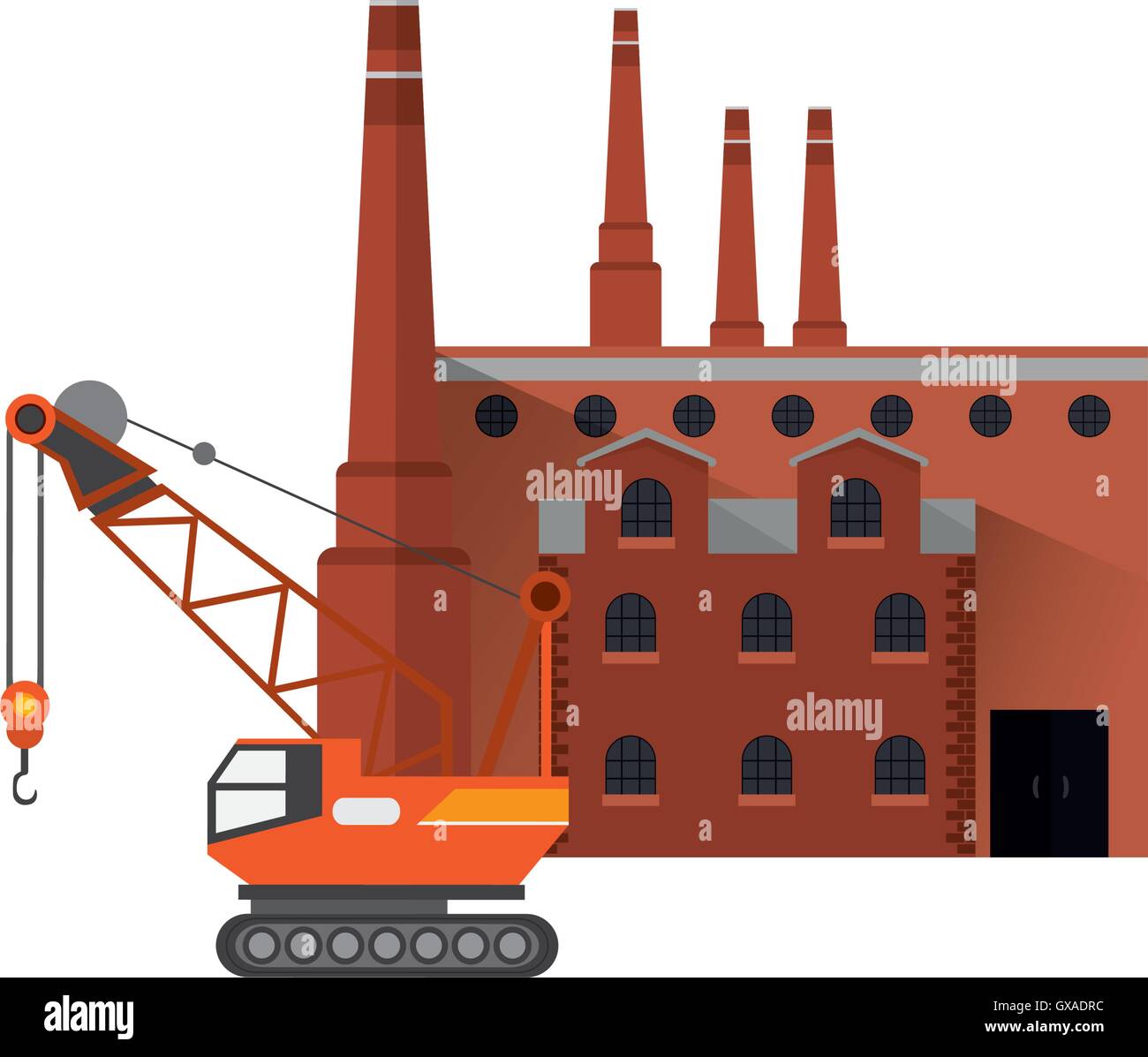 factory and mobile crane icon Stock Vector Image & Art - Alamy