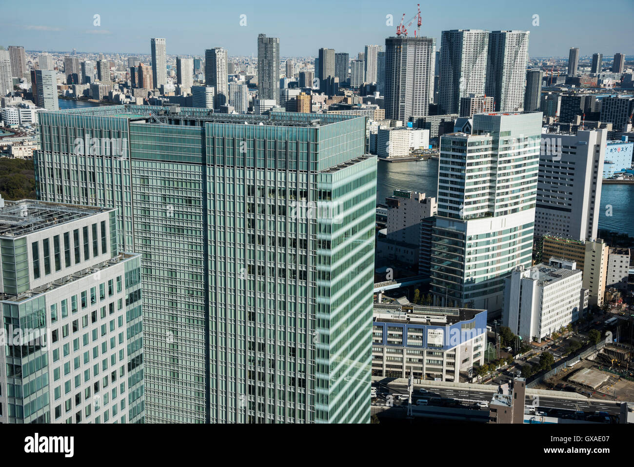 Odaiba direction,view from Minato-Ku,Tokyo,Japan Stock Photo