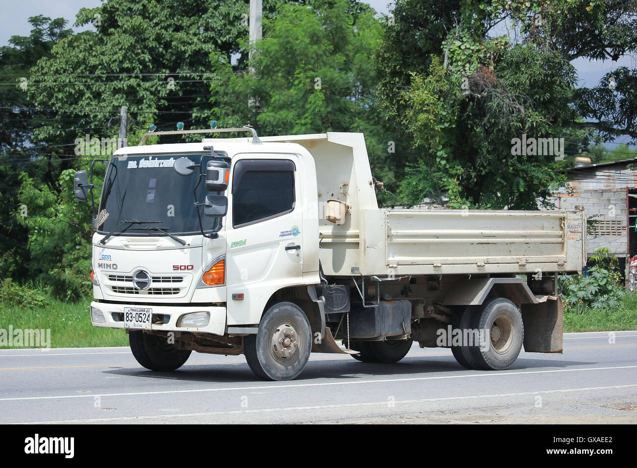 Dump Truck on highway road Stock Photo - Alamy