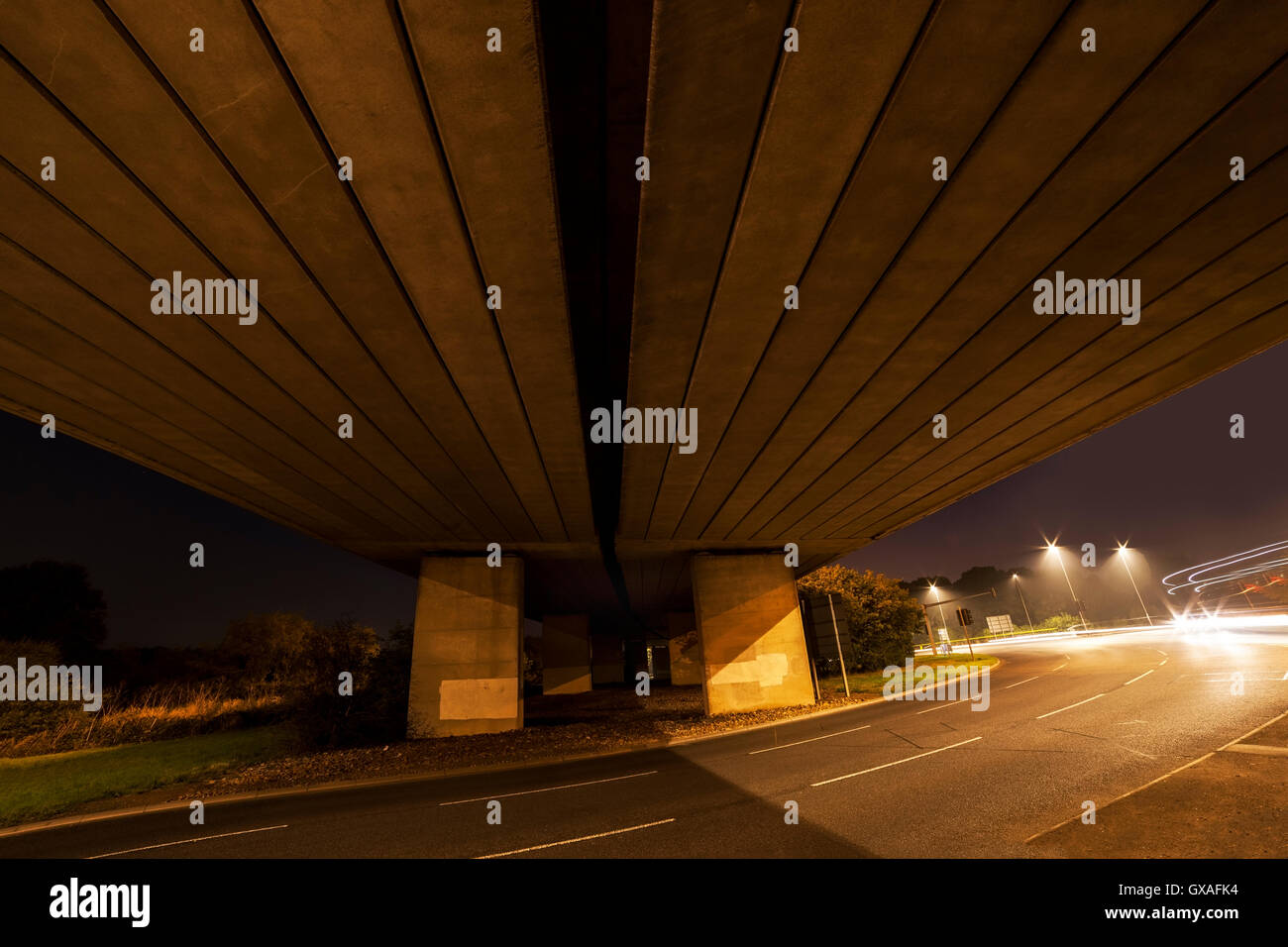 Bedford Rd roundabout Northampton with the A45 running above Stock Photo Alamy