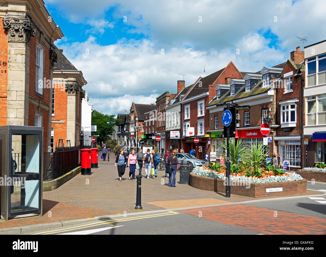 Shopping street in Stafford, Staffordshire, England UK Stock Photo