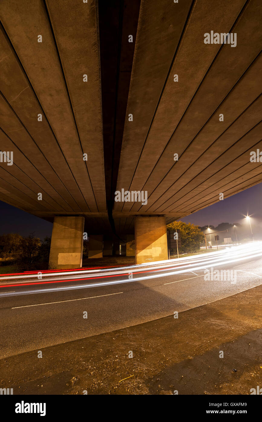 Bedford Rd roundabout Northampton with the A45 running above Stock