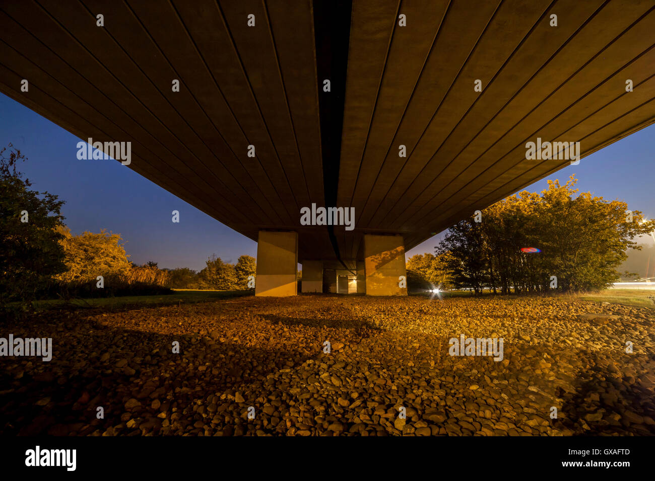 Bedford Rd roundabout Northampton with the A45 running above Stock