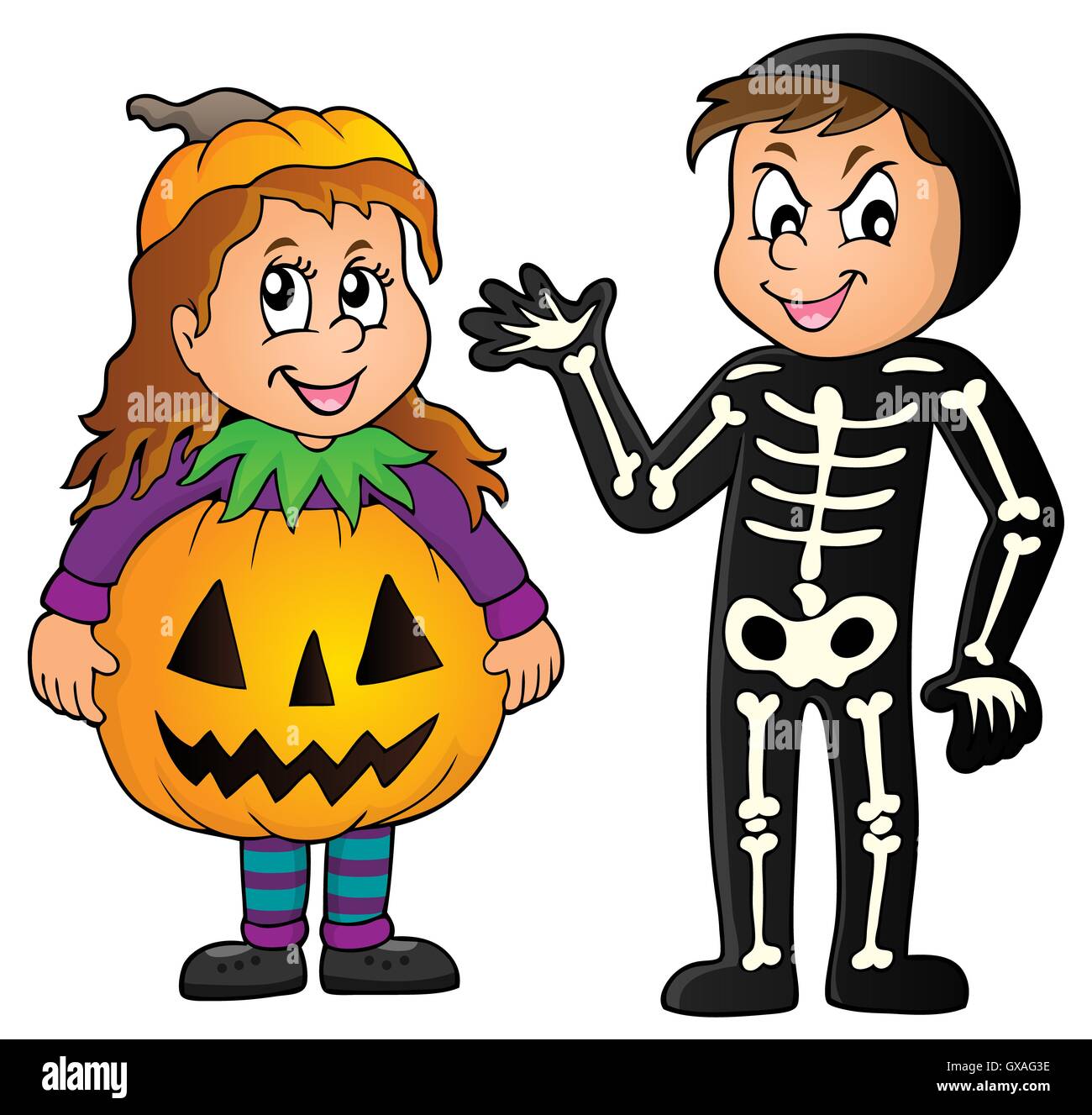 Halloween costumes theme image 1 - picture illustration. Stock Photo