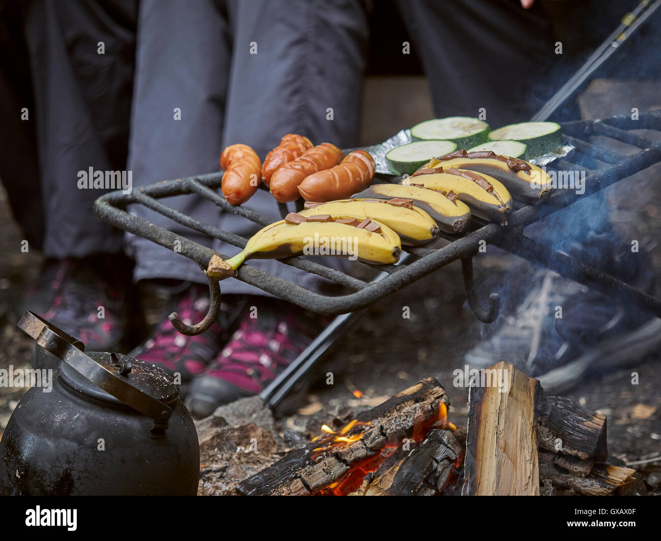 KUUSAMO, FINLAND - AUGUST 2016: Oulanka National Park and Harrisuvanto, day trip Stock Photo