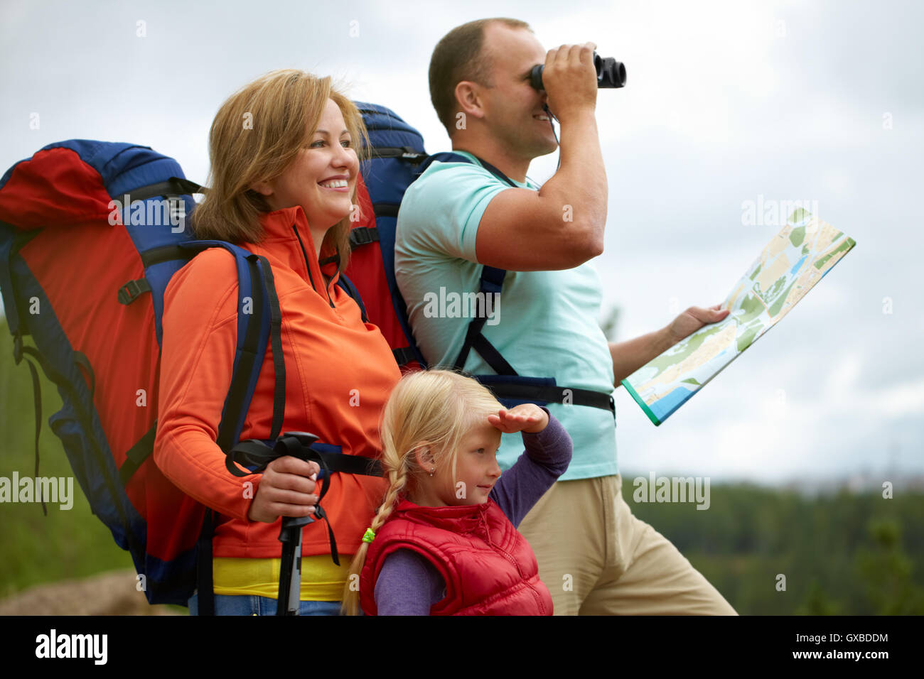Family enjoying Beautiful panorama Stock Photo - Alamy
