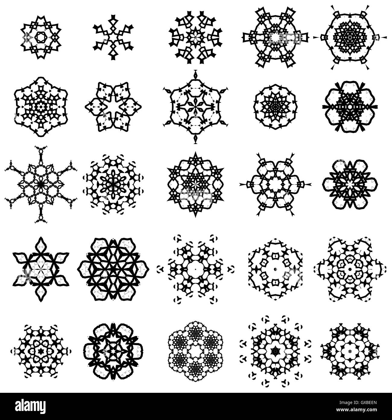 Round Geometric Ornaments Set Stock Vector Image & Art - Alamy