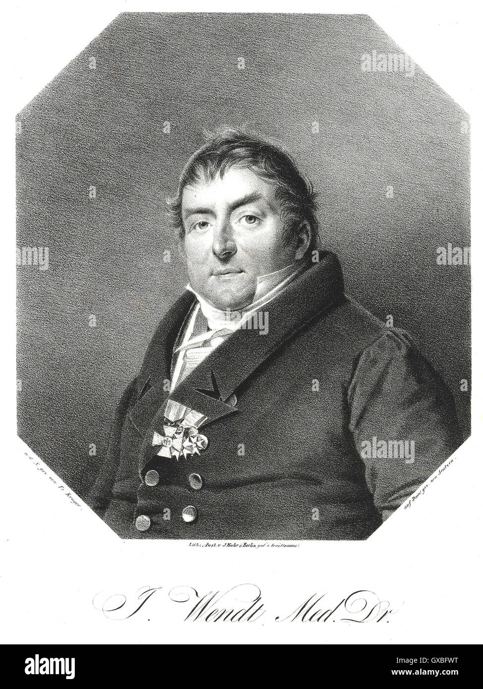 JOHANN WENDT (17771845) German physician about 1824 Stock Photo Alamy