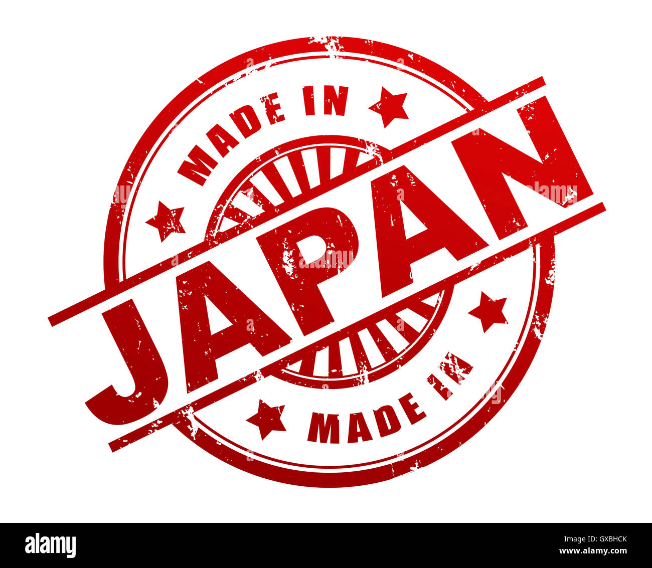 made in japan stamp 3d illustration Stock Photo