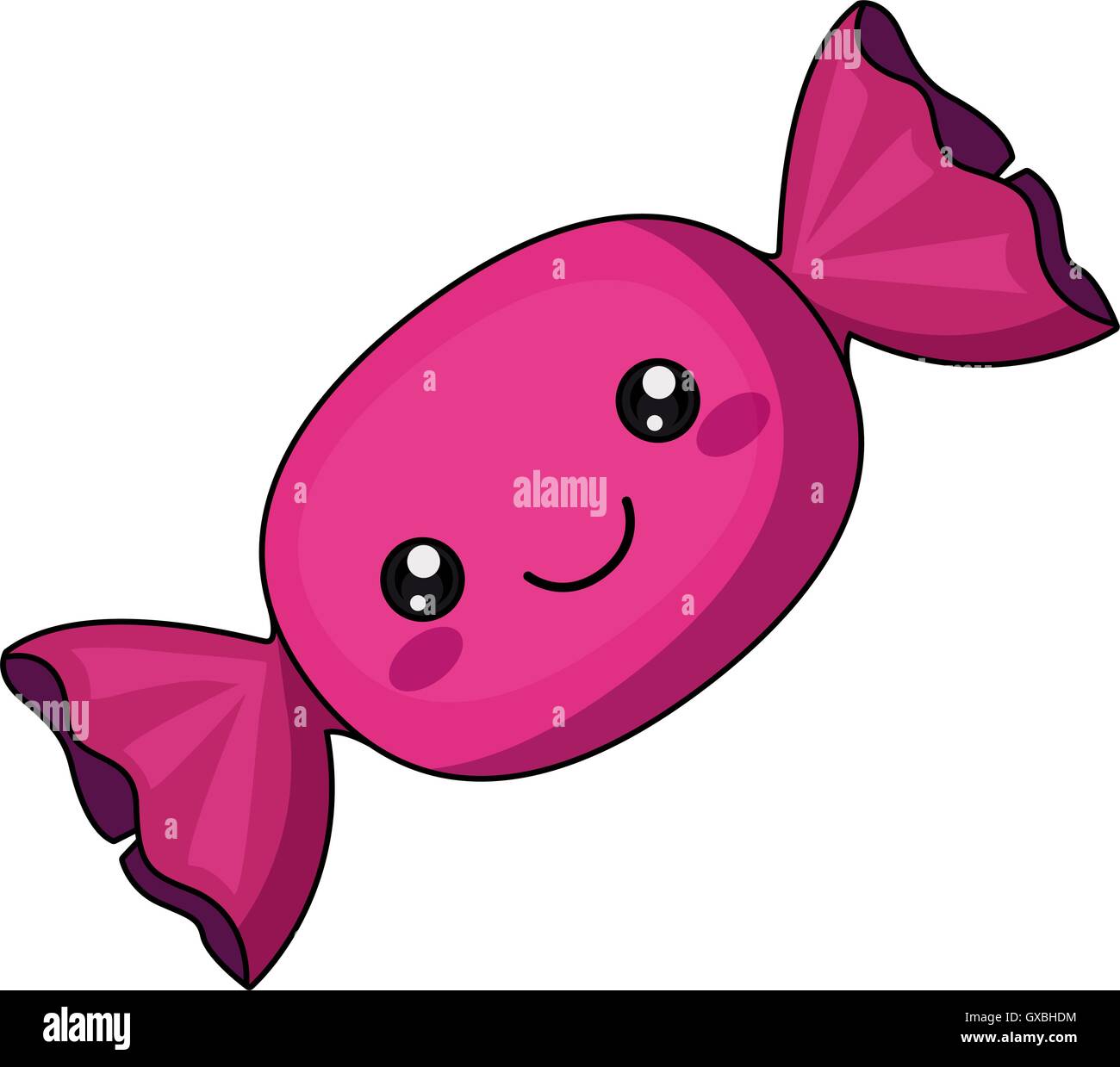 candy with kawaii face design Stock Vector Image & Art - Alamy
