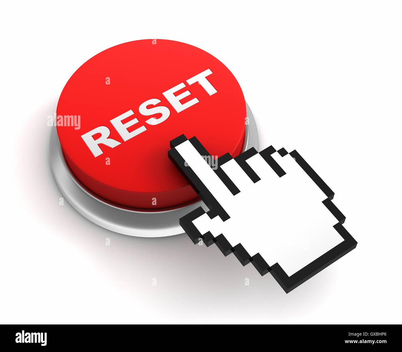 reset button concept 3d illustration Stock Photo - Alamy