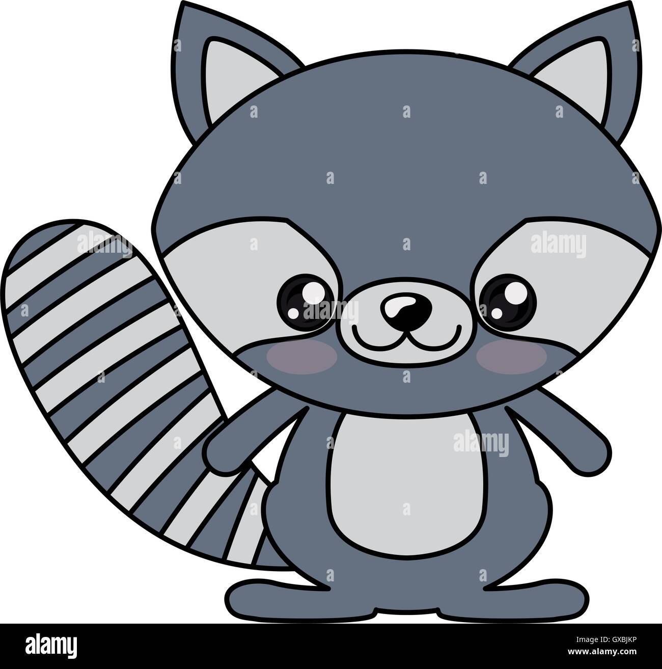 Raccoon Kawaii Cute Animal Icon High Resolution Stock Photography And Images Alamy