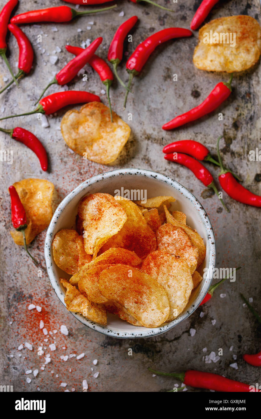 Potato spicy chili chip chips hires stock photography and images Alamy