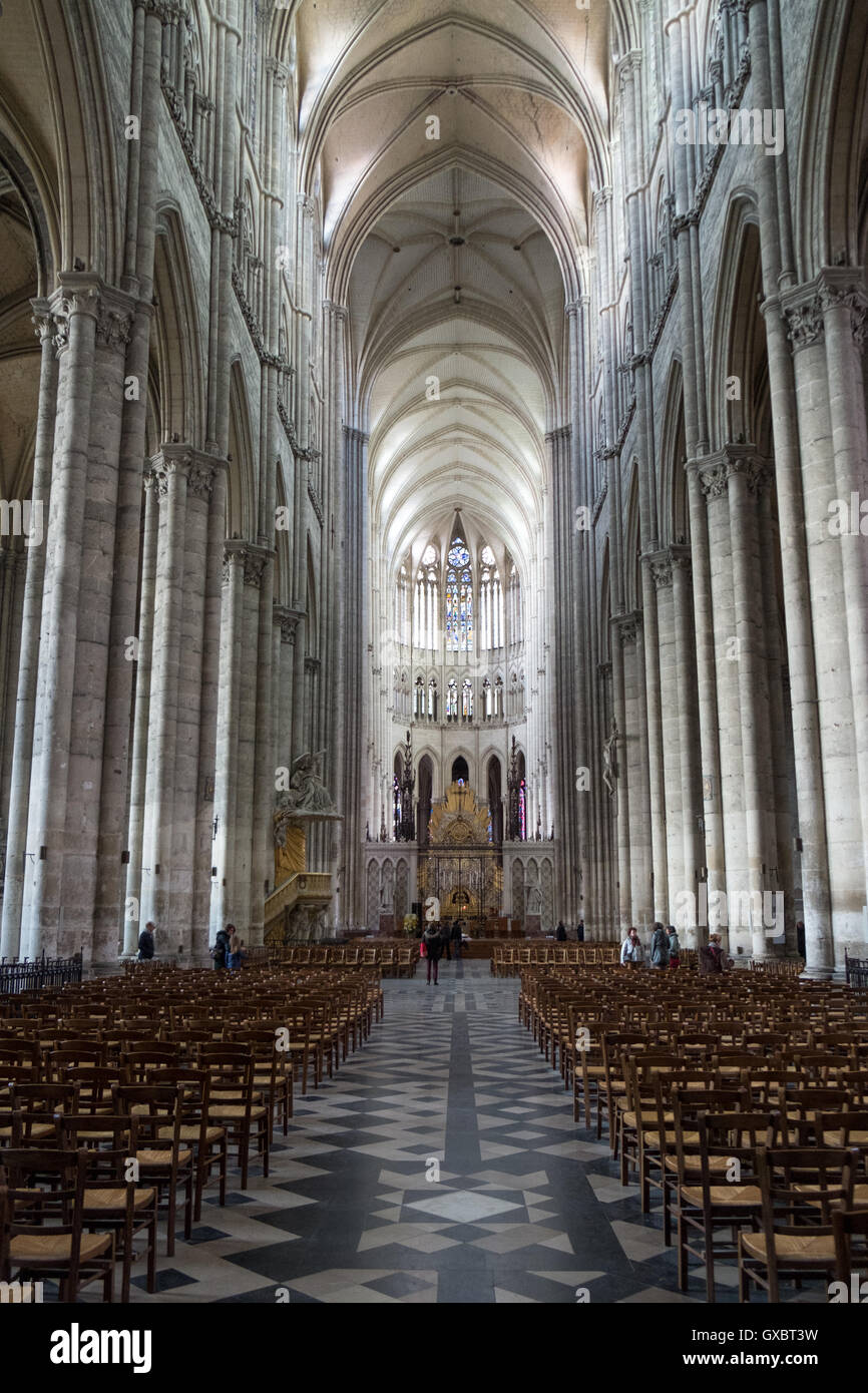 Laon Cathedral, (Cathedrale Notre-Dame de Laon). France. Stock Photo