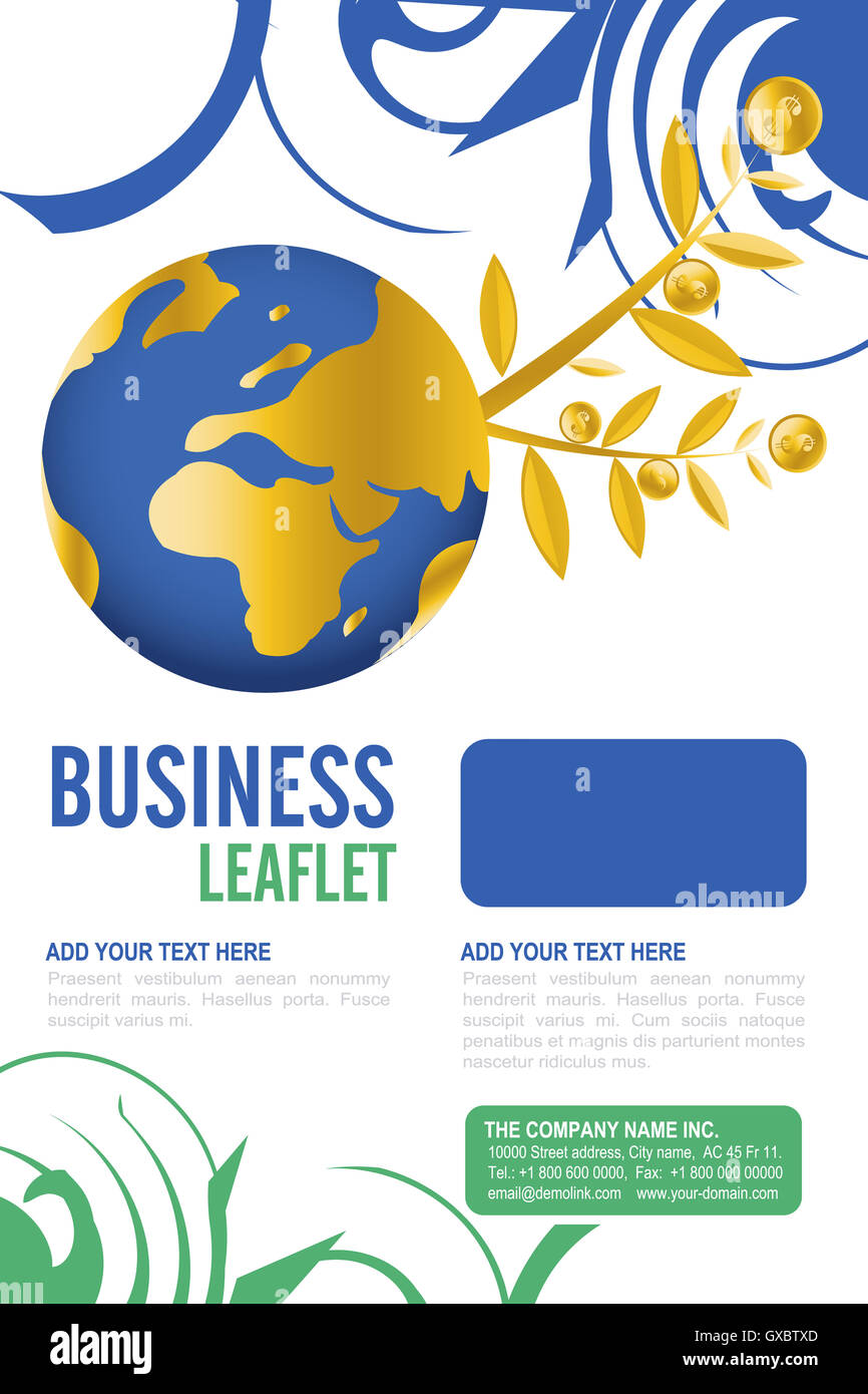 Leaflet design Stock Photo