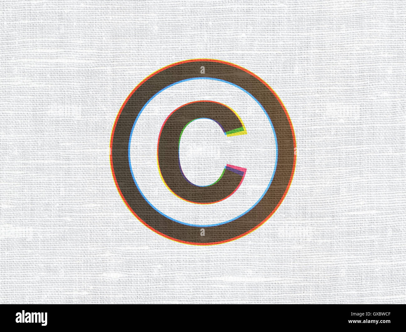 Law concept: Copyright on fabric texture background Stock Photo - Alamy