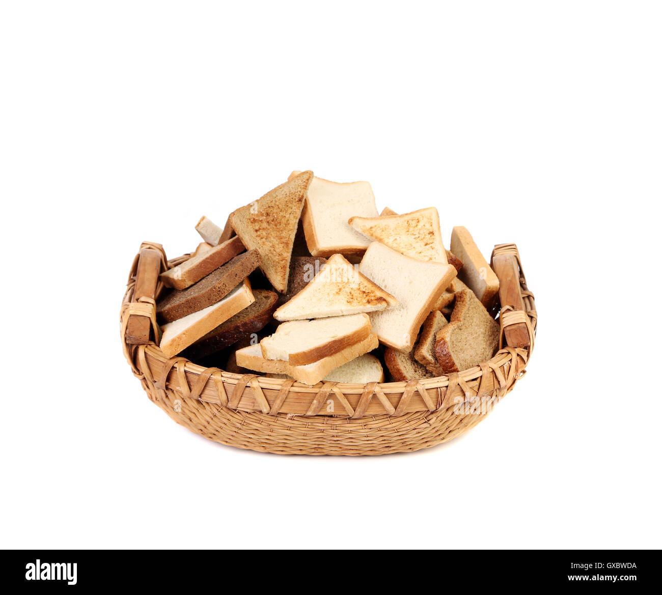 Sliced bread in a basket Stock Photo Alamy