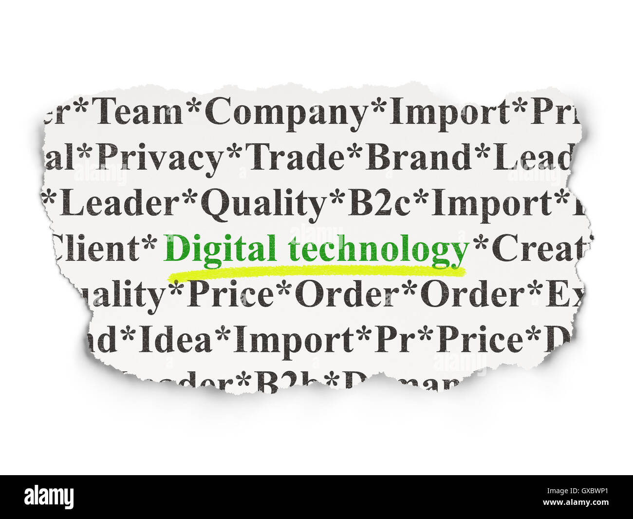 Data concept: Digital Technology on Paper background Stock Photo