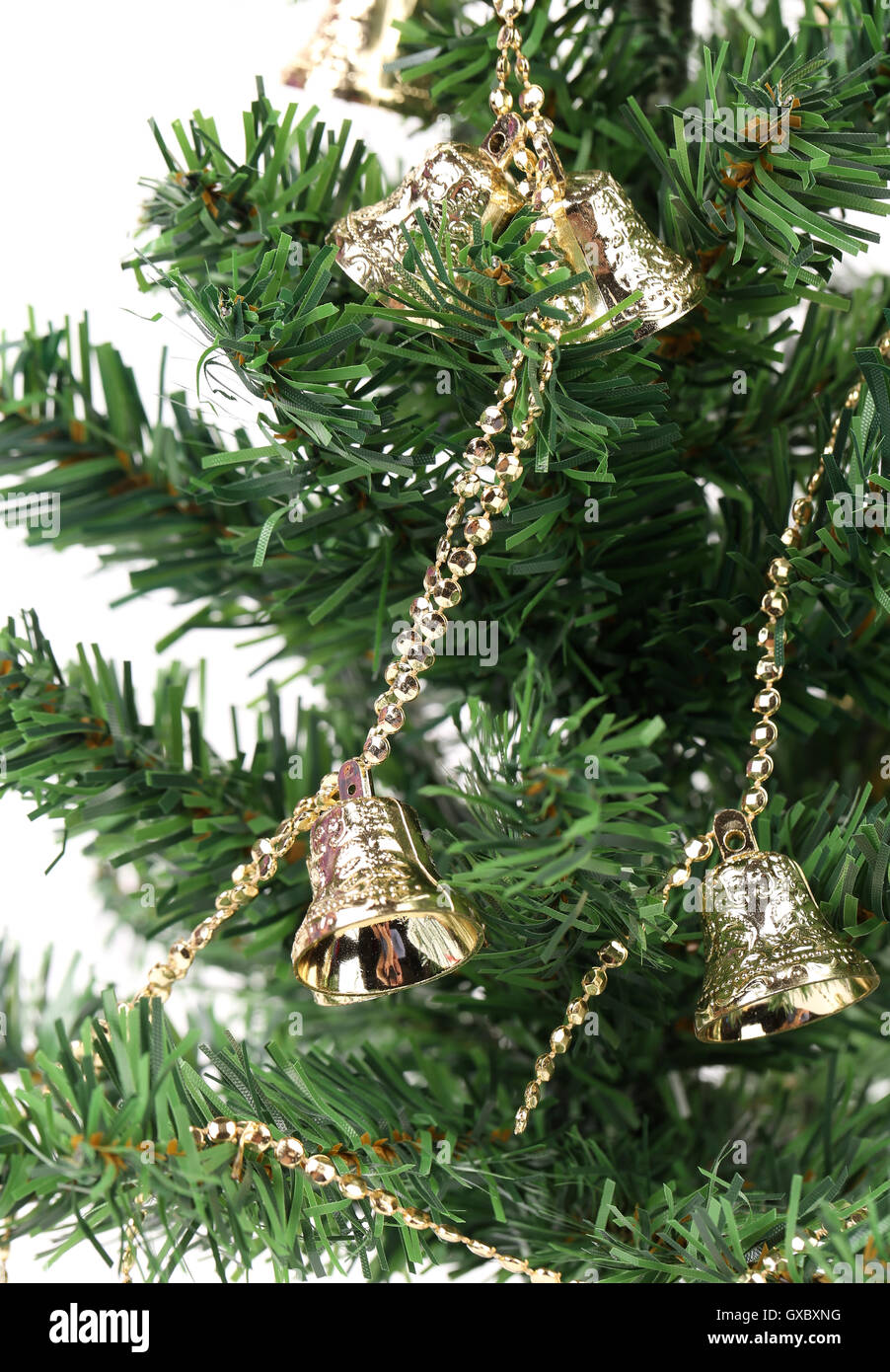 Silver decorated christmas fir tree hi-res stock photography and images ...