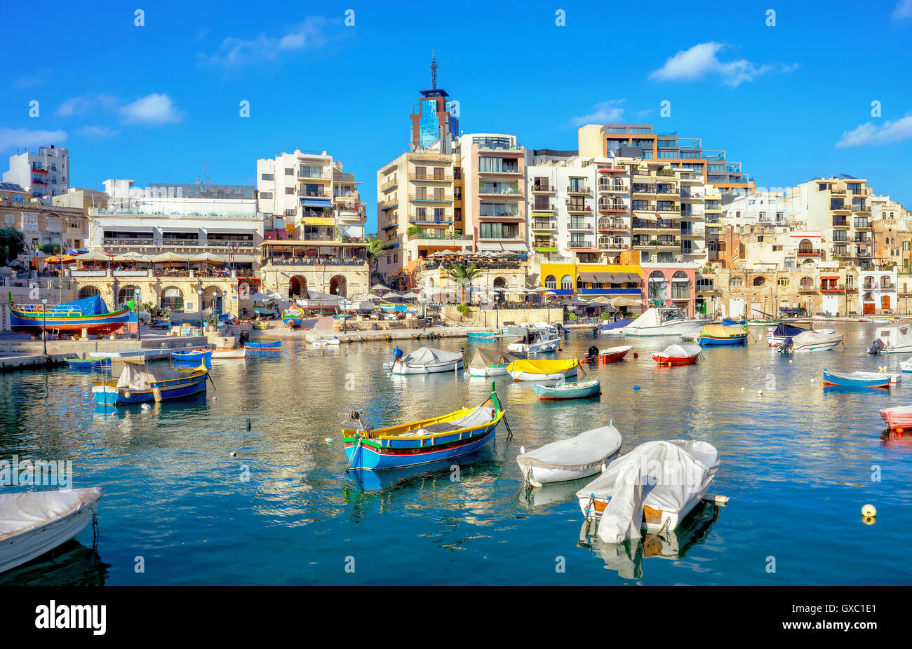 St. Julians bay. Malta Stock Photo