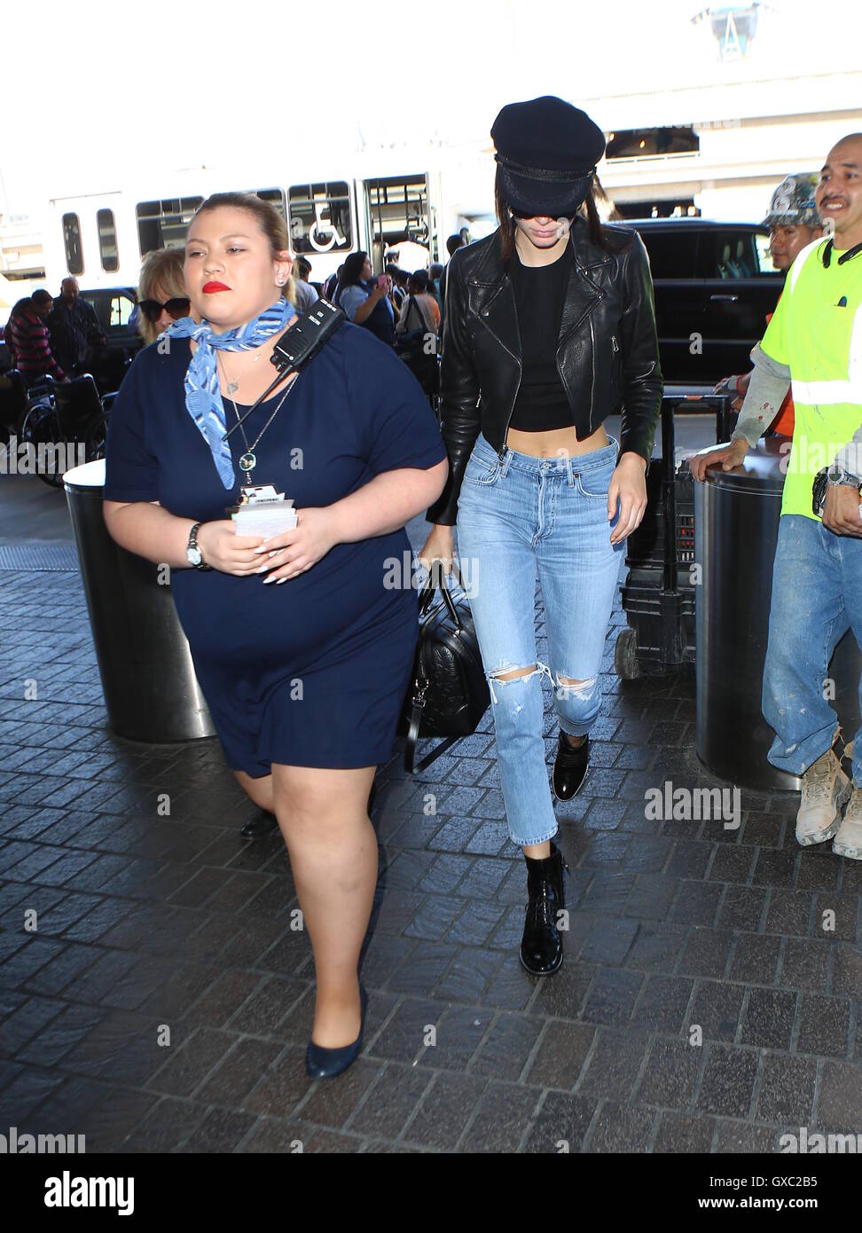 Kendall Jenner arrving at Los Angeles International Airport (LAX) to