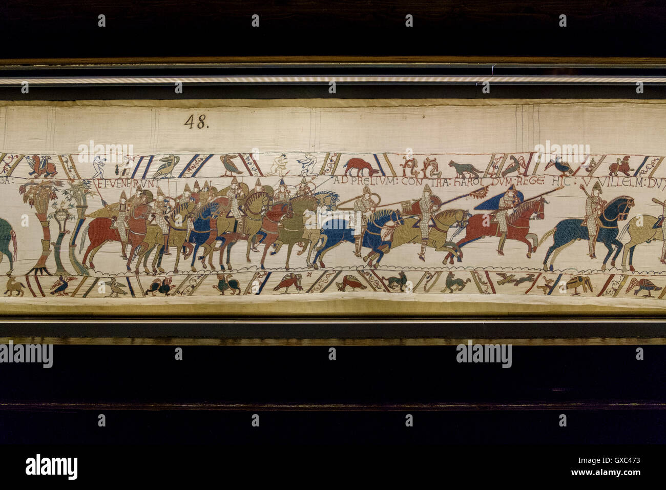bayeux tapestry close up detail Stock Photo Alamy