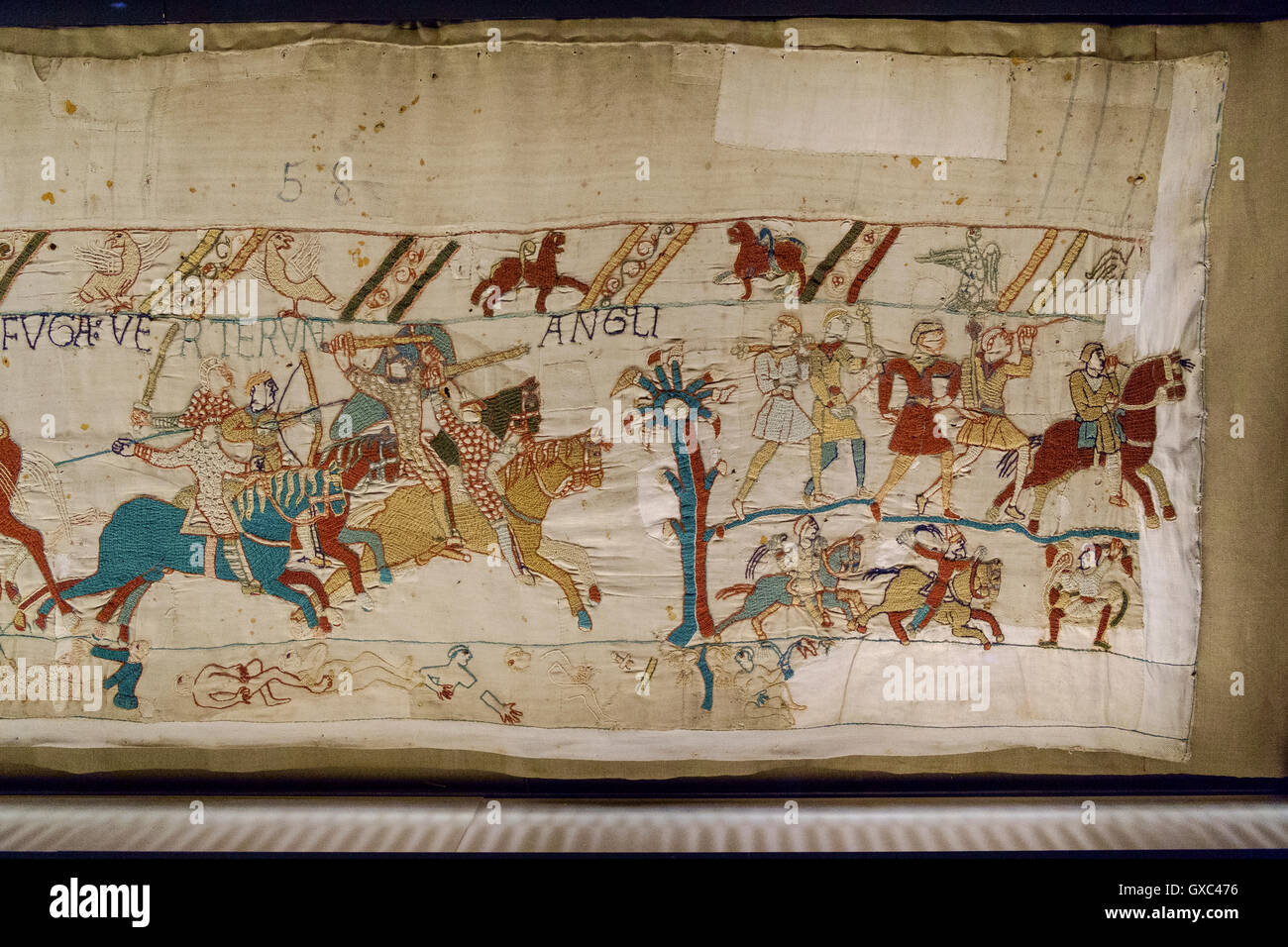 bayeux tapestry close up detail Stock Photo